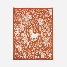 Load image into Gallery viewer, Burnt orange reversible fox blanket

