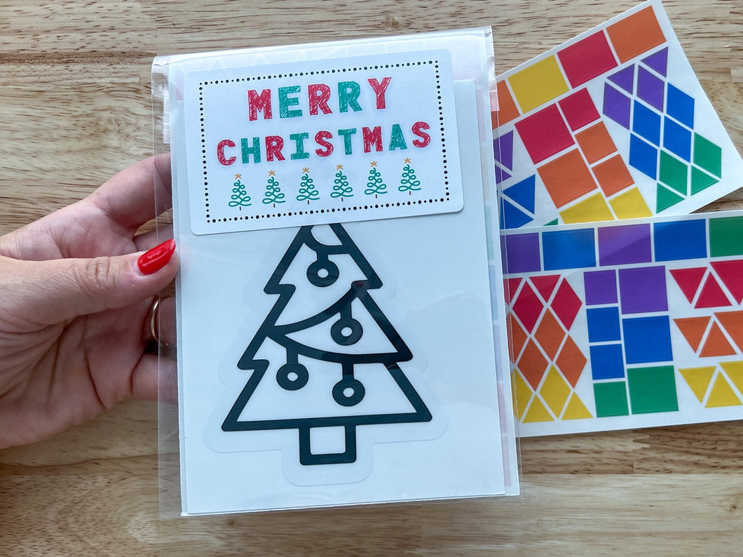 Christmas Tree Suncatcher Sticker Craft Kit