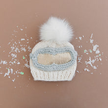 Load image into Gallery viewer, Cream colored children&#39;s winter hat
