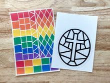 Load image into Gallery viewer, Cross Suncatcher Sticker Craft Kit
