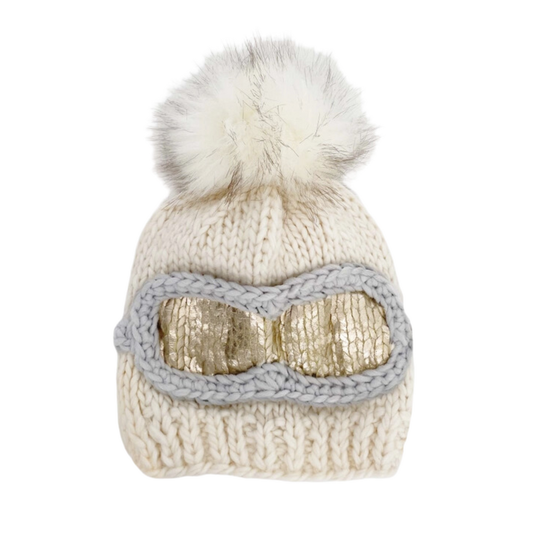 Cream colored children's winter hat