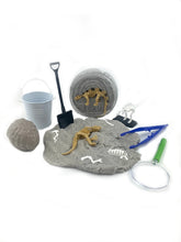 Load image into Gallery viewer, Dinosaur Fossil Dig Sensory Play Dough Kit
