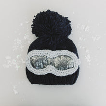 Load image into Gallery viewer, Navy Ski Goggles Hat
