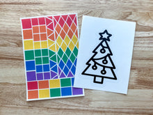 Load image into Gallery viewer, Christmas Tree Suncatcher Sticker Craft Kit
